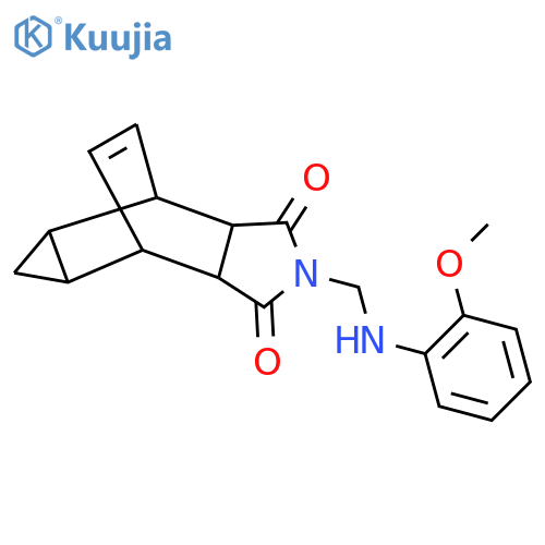 2-{(2-Methoxyphenyl)aminomethyl}hexahydro-4,6-ethenocyclopropafisoindole-1,3(3aH)-dione structure