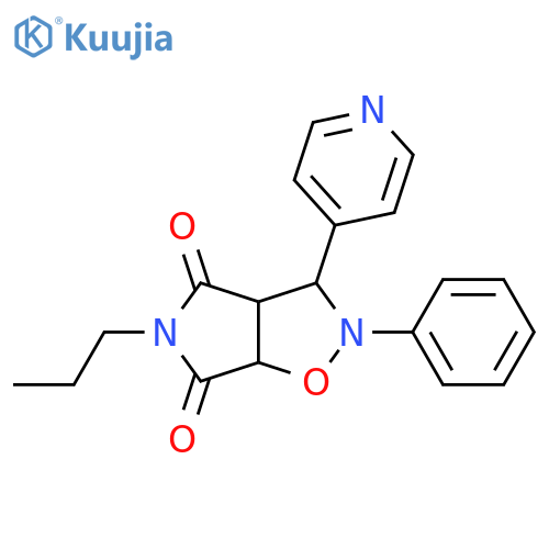 2-phenyl-5-propyl-3-(pyridin-4-yl)-hexahydro-2H-pyrrolo[3,4-d][1,2]oxazole-4,6-dione structure