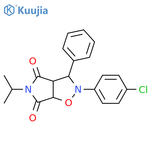 2-(4-chlorophenyl)-3-phenyl-5-(propan-2-yl)-hexahydro-2H-pyrrolo[3,4-d][1,2]oxazole-4,6-dione structure