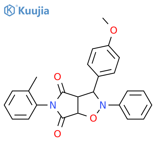 3-(4-methoxyphenyl)-5-(2-methylphenyl)-2-phenyl-hexahydro-2H-pyrrolo[3,4-d][1,2]oxazole-4,6-dione structure