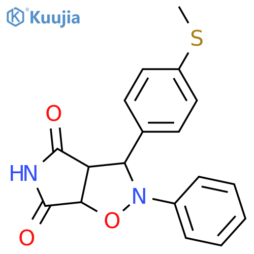 3-[4-(methylsulfanyl)phenyl]-2-phenyl-hexahydro-2H-pyrrolo[3,4-d][1,2]oxazole-4,6-dione structure