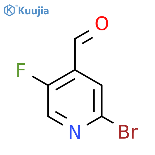 2-bromo-5-fluoropyridine-4-carbaldehyde structure
