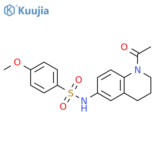 N-(1-acetyl-1,2,3,4-tetrahydroquinolin-6-yl)-4-methoxybenzene-1-sulfonamide structure