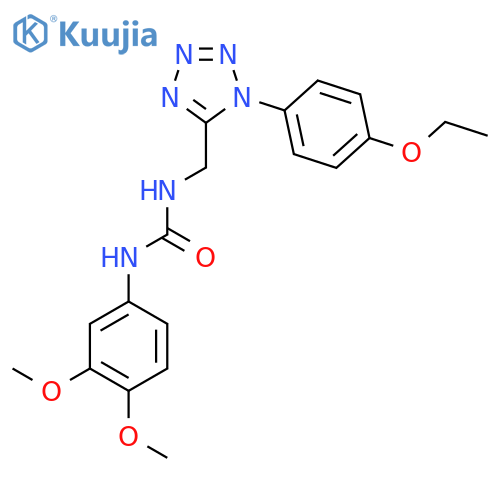1-(3,4-dimethoxyphenyl)-3-{[1-(4-ethoxyphenyl)-1H-1,2,3,4-tetrazol-5-yl]methyl}urea structure