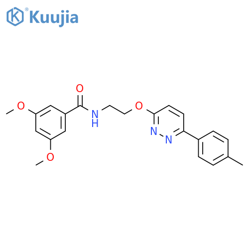 3,5-dimethoxy-N-(2-{[6-(4-methylphenyl)pyridazin-3-yl]oxy}ethyl)benzamide structure