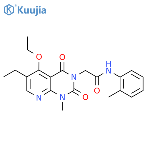 2-{5-ethoxy-6-ethyl-1-methyl-2,4-dioxo-1H,2H,3H,4H-pyrido[2,3-d]pyrimidin-3-yl}-N-(2-methylphenyl)acetamide structure