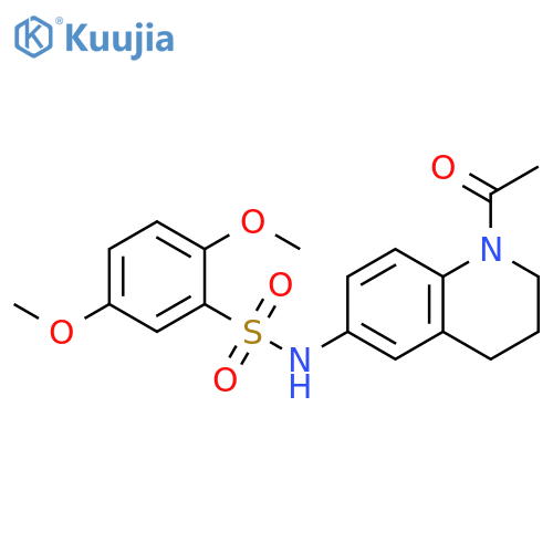 N-(1-acetyl-1,2,3,4-tetrahydroquinolin-6-yl)-2,5-dimethoxybenzene-1-sulfonamide structure