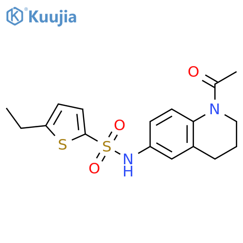 N-(1-acetyl-1,2,3,4-tetrahydroquinolin-6-yl)-5-ethylthiophene-2-sulfonamide structure