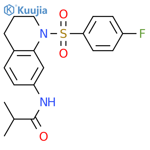 N-[1-(4-fluorobenzenesulfonyl)-1,2,3,4-tetrahydroquinolin-7-yl]-2-methylpropanamide structure