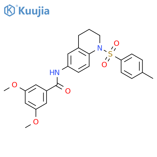 3,5-dimethoxy-N-[1-(4-methylbenzenesulfonyl)-1,2,3,4-tetrahydroquinolin-6-yl]benzamide structure