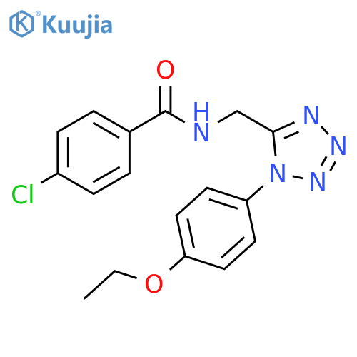 4-chloro-N-{[1-(4-ethoxyphenyl)-1H-1,2,3,4-tetrazol-5-yl]methyl}benzamide structure