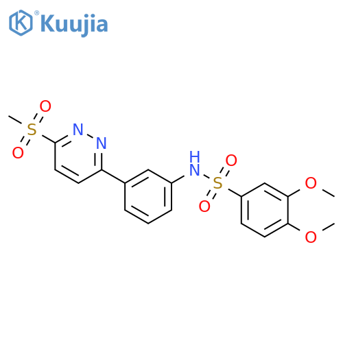 N-[3-(6-methanesulfonylpyridazin-3-yl)phenyl]-3,4-dimethoxybenzene-1-sulfonamide structure
