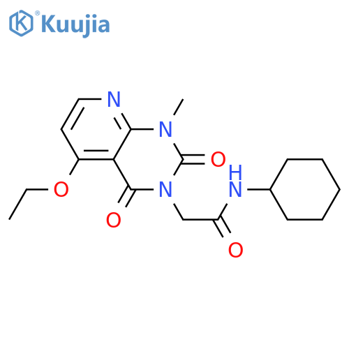 N-cyclohexyl-2-{5-ethoxy-1-methyl-2,4-dioxo-1H,2H,3H,4H-pyrido[2,3-d]pyrimidin-3-yl}acetamide structure