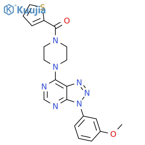 1-[3-(3-methoxyphenyl)-3H-[1,2,3]triazolo[4,5-d]pyrimidin-7-yl]-4-(thiophene-2-carbonyl)piperazine structure