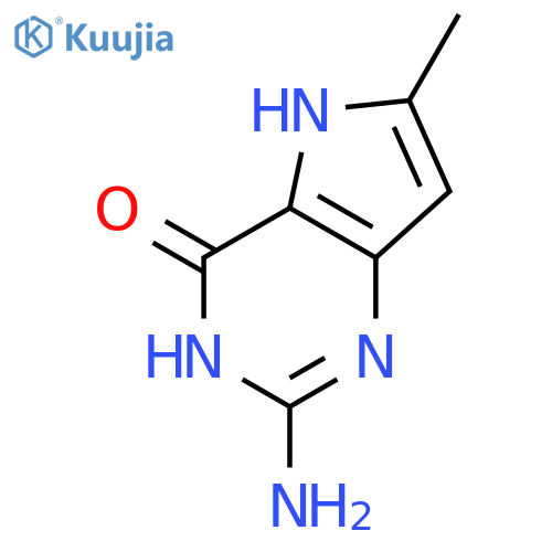2-amino-3,5-dihydro-6-methyl-4H-Pyrrolo[3,2-d]pyrimidin-4-one structure
