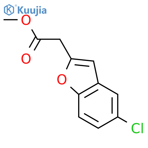 Methyl 2-(5-chlorobenzofuran-2-yl)acetate structure