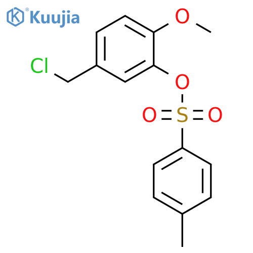 5-chloromethyl-2-methoxyphenyl 4-methylbenzenesulfonate structure