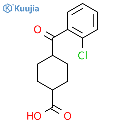 trans-4-(2-Chlorobenzoyl)cyclohexane-1-carboxylic acid structure
