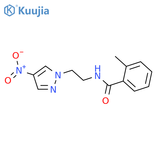 2-Methyl-N-[2-(4-nitro-pyrazol-1-yl)-ethyl]-benzamide structure