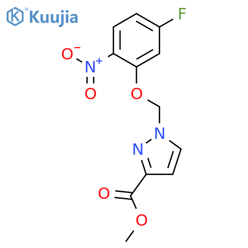 methyl 1-(5-fluoro-2-nitrophenoxy)methyl-1H-pyrazole-3-carboxylate structure