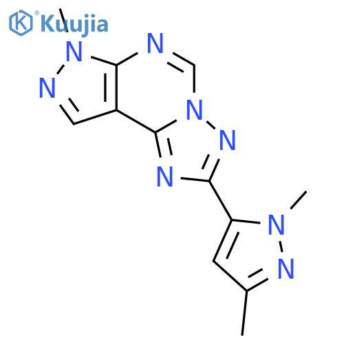 <br>2-(1,3-dimethyl-1H-pyrazol-5-yl)-7-methyl-7H-pyrazolo[4,3-e][1,2,4]triazolo [1,5-c]pyrimidine structure
