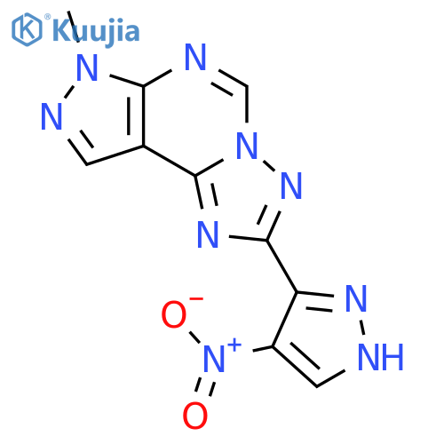<br>7-Methyl-2-(4-nitro-1H-pyrazol-3-yl)-7H-pyrazolo[4,3-e][1,2,4]triazolo[1,5- c]pyrimidine structure
