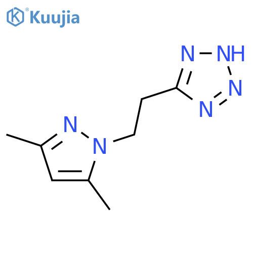 5-2-(3,5-dimethyl-1H-pyrazol-1-yl)ethyl-2H-1,2,3,4-tetrazole structure