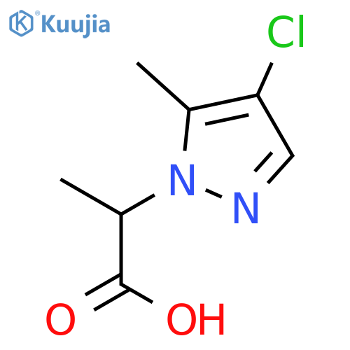 2-(4-chloro-5-methyl-1H-pyrazol-1-yl)propanoic acid structure
