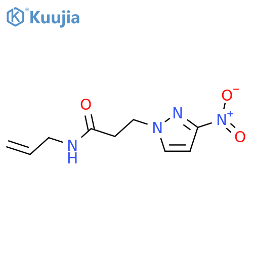 3-(3-nitro-1H-pyrazol-1-yl)-N-(prop-2-en-1-yl)propanamide structure