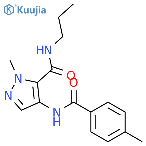 1-methyl-4-[(4-methylbenzoyl)amino]-N-propyl-1H-pyrazole-5-carboxamide structure