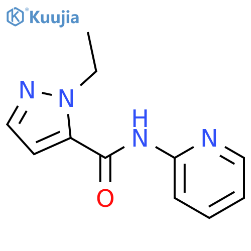 1-ethyl-N-pyridin-2-yl-1H-pyrazole-5-carboxamide structure