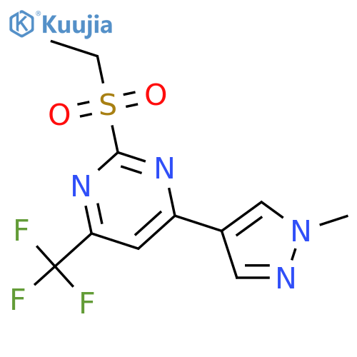 2-(ethanesulfonyl)-4-(1-methyl-1H-pyrazol-4-yl)-6-(trifluoromethyl)pyrimidine structure