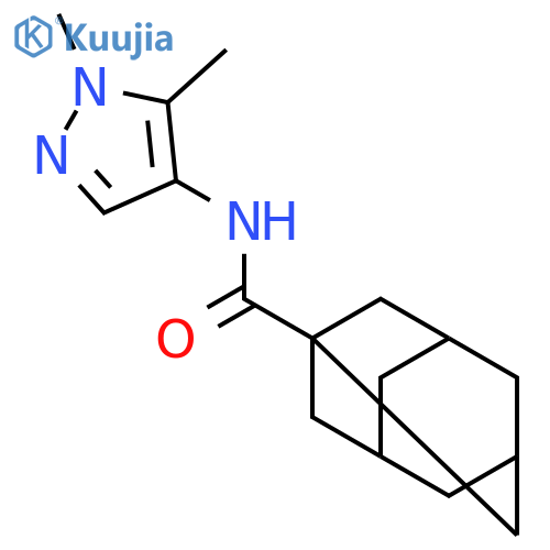 Adamantane-1-carboxylic acid (1,5-dimethyl-1H-pyrazol-4-yl)-amide structure