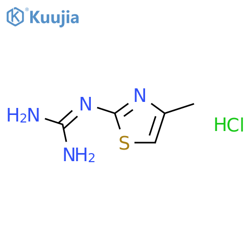 N-(4-methyl-1,3-thiazol-2-yl)guanidine hydrochloride structure