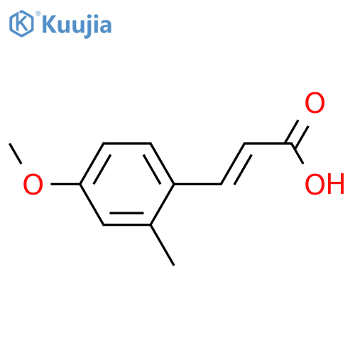 (2E)-3-(4-methoxy-2-methylphenyl)prop-2-enoic acid structure