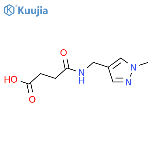 3-{[(1-methyl-1H-pyrazol-4-yl)methyl]carbamoyl}propanoic acid structure
