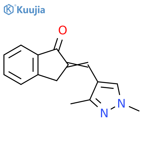 (2E)-2-[(1,3-dimethyl-1H-pyrazol-4-yl)methylidene]-2,3-dihydro-1H-inden-1-one structure