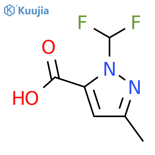 1-(difluoromethyl)-3-methyl-1H-pyrazole-5-carboxylic acid structure