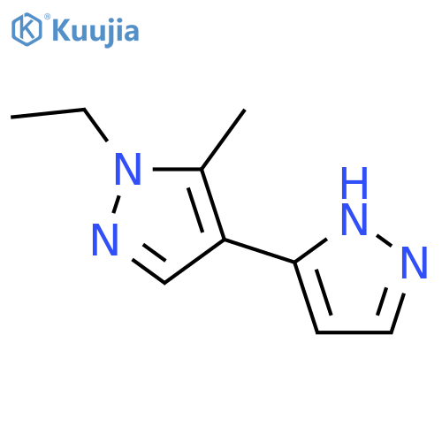 1-ethyl-5-methyl-4-(1H-pyrazol-3-yl)-1H-pyrazole structure