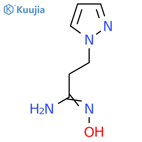 N'-hydroxy-3-(1H-pyrazol-1-yl)propanimidamide structure