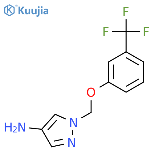 1-{3-(trifluoromethyl)phenoxymethyl}-1H-pyrazol-4-amine structure