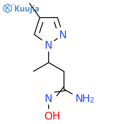 N'-hydroxy-3-(4-methyl-1H-pyrazol-1-yl)butanimidamide structure