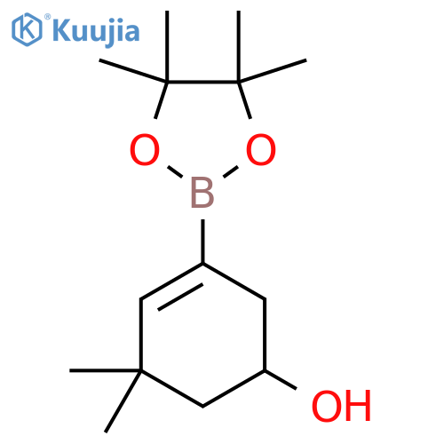 5,5-dimethyl-3-(4,4,5,5-tetramethyl-1,3,2-dioxaborolan-2-yl)cyclohex-3-en-1-ol structure