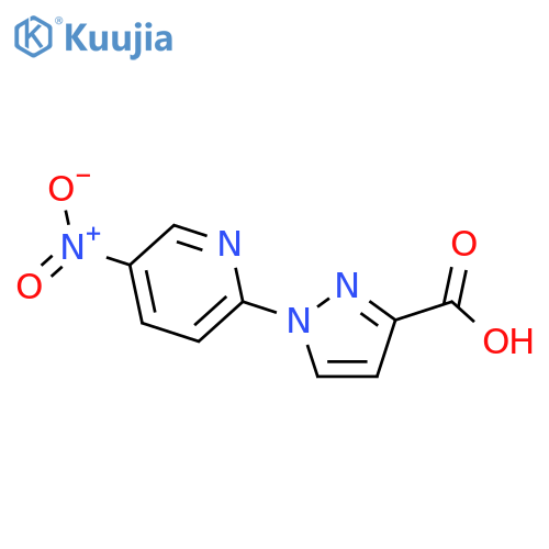 1-(5-nitropyridin-2-yl)-1H-pyrazole-3-carboxylic acid structure