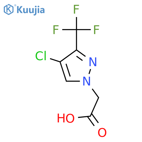 2-4-chloro-3-(trifluoromethyl)-1H-pyrazol-1-ylacetic acid structure