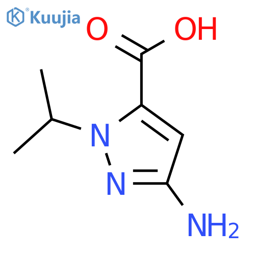 3-amino-1-(propan-2-yl)-1H-pyrazole-5-carboxylic acid structure
