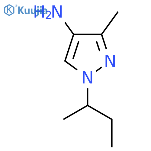 1H-Pyrazol-4-amine, 3-methyl-1-(1-methylpropyl)- structure