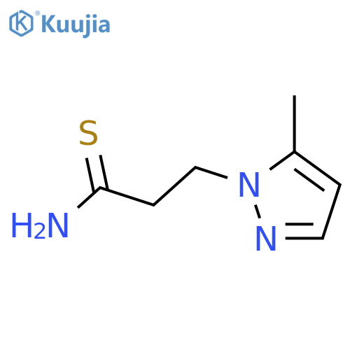 3-(5-methyl-1H-pyrazol-1-yl)propanethioamide structure