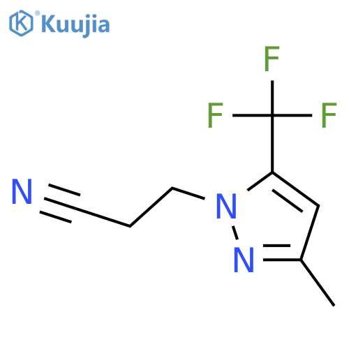3-3-methyl-5-(trifluoromethyl)-1H-pyrazol-1-ylpropanenitrile structure
