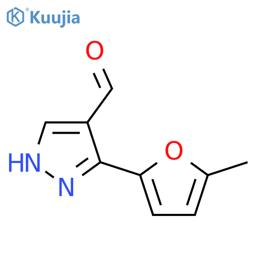 3-(5-Methylfuran-2-yl)-1H-pyrazole-4-carbaldehyde structure